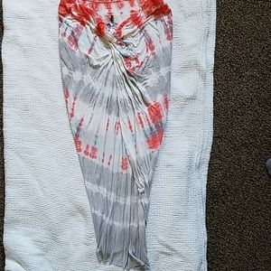 Young fabulous and broke tie dye skirt